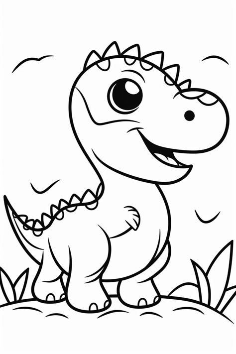 Smart Puzzle Books - Free printable coloring pages Dino Coloring Pages, Relaxing Illustration, Printable Dinosaur Coloring Pages, Printable Coloring Pages For Kids, Dinosaur Images, Kids Coloring Book, Dinosaur Coloring Pages, Dinosaur Coloring, Puzzle Books