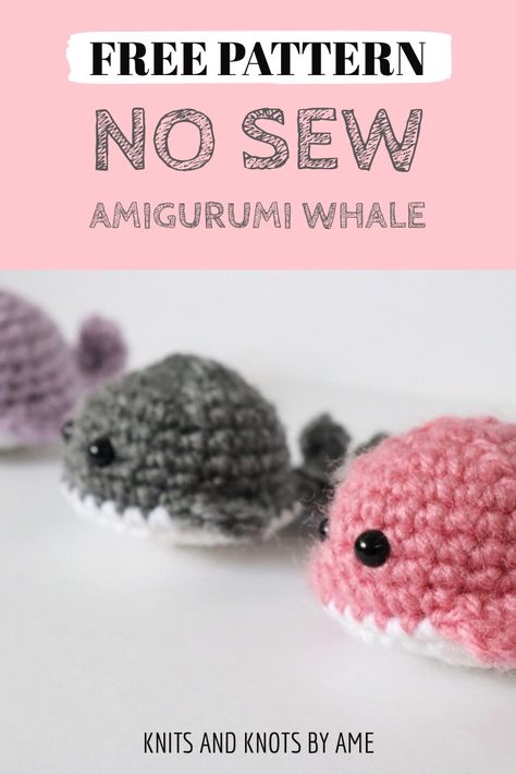 Free Amigurumi whale pattern #crochetpattern Pocket Whale Crochet Pattern, Crochet Pocket Pals, Whale Crochet Pattern, Pocket Crochet, No Sew Amigurumi, Whale Crochet, Scrap Yarn Crochet, Large Crochet Hooks, Crochet Whale