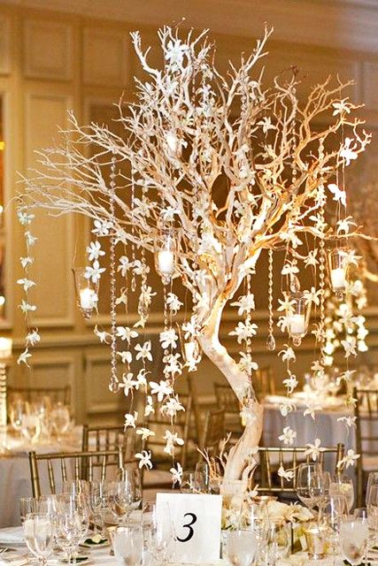 Beautiful Blooms: Birch Tree Centerpieces #saphireeventgroup #saphireestate #thevilla #bostonweddingvenue #birchtreecenterpieces #weddingdecor Winter Wonderland Wedding Decorations, Wonderland Wedding Decorations, Tree Branch Centerpieces, Winter Wonderland Wedding Theme, Winter Table Decorations, Wonderland Wedding Theme, Branch Centerpieces, Winter Wedding Centerpieces, Diy Wedding Table