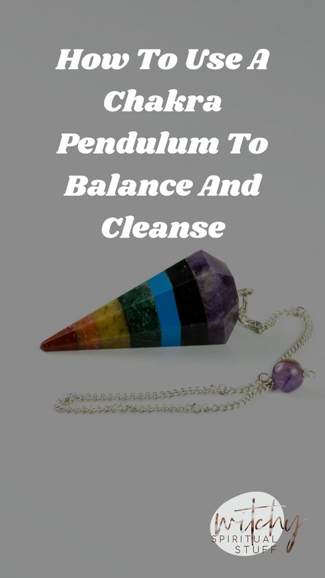 How To Use My Chakra Pendulum To Balance And Cleanse Pendulum Healing Reiki, How To Use Pendulum, Pendulum Magic, Divining Rods, Reiki Pendulum, Clear Chakras, Smudging Crystals, Tarot Reading Spreads, Chakra Pendulum