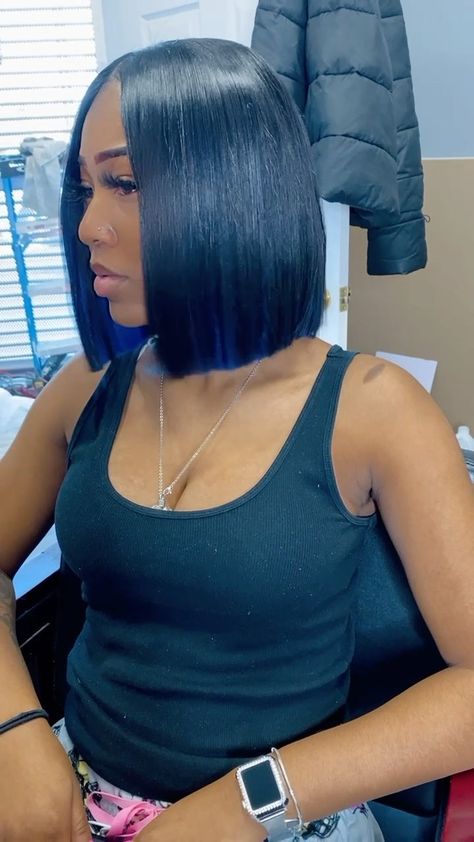 Middle Bob Hairstyles, 12 Inch Bob Wig Middle Part, Bob Hairstyles For Black Women Middle Part, Black Side Part Bob, Middle Part Bob Hairstyles For Black Women, Bob Quick Weave Hairstyles Middle Part, Short Middle Part Bob, Middle Part Bob Black Women, Middle Part Bob Wig