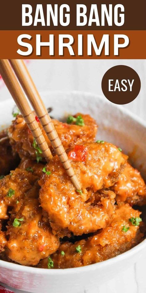 Enjoy the irresistible flavors of Bang Bang Shrimp made with a homemade sauce. You'll get the perfect blend of spices and heat in every bite. Amazing Shrimp Recipes, Asian Shrimp Dishes, Bam Bam Shrimp Recipe, Bam Bam Shrimp, Korean Shrimp Recipe, Thai Shrimp Recipes, Bangbang Shrimp, Shrimp Meatballs, Dynamite Shrimp