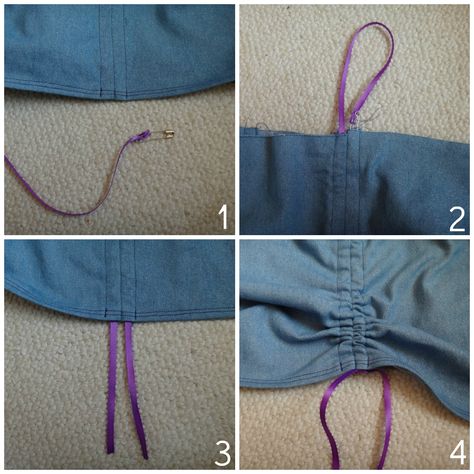 Ruching Tutorial | Measure your finished skirt for the waistband. I always measure after ... How To Sew Rouching, Ruched Skirt Pattern, Ruching Technique, Side Ruched Skirt, Rag Skirt, Sew Projects, Garment Sewing, Skirt Tutorial, Diy Skirt