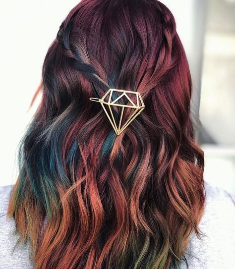 Unique Hair Color, Hair Color Unique, Spring Hair Color, Unique Hair, Winter Hair Color, Spring Hairstyles, Hair Dye Colors, Rainbow Hair, Unique Hairstyles