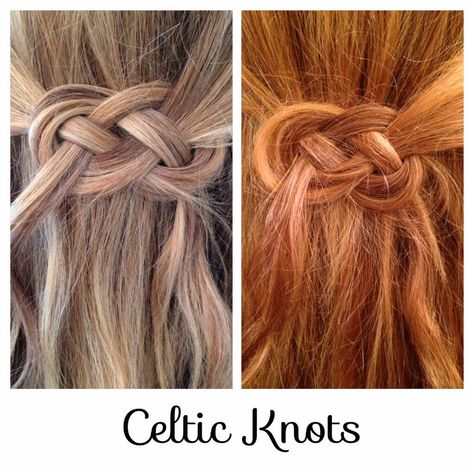 Celtic Knot Great for St. Patrick's Day or for bridesmaids (or the bride) to wear at an Irish or Celtic themed wedding, shower, engagement party, or other event. Celtic Wedding Ideas Irish, Celtic Hair Accessories, Celtic Wedding Flowers, Irish Wedding Traditions Dresses, Celtic Themed Party, Irish Wedding Hair, St Pattys Day Wedding, Celtic Bridal Hair, Celtic Themed Wedding