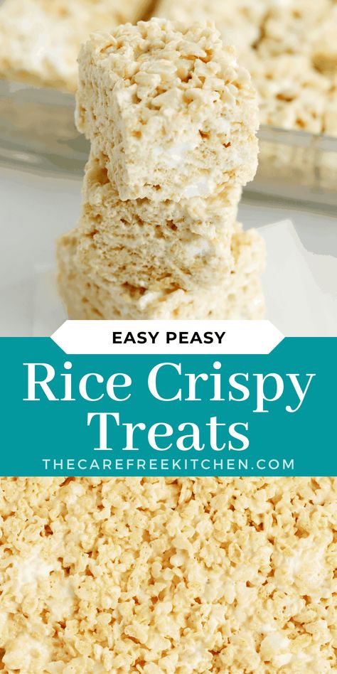 Our version of Rice Krispies Treats is as gooey, buttery and delicious as the original with a few small tweaks. A little extra salted butter and a hint of pure vanilla extract turns this already amazing sweet treat into something truly special. Rice Krispie Treats With Vanilla Extract, Rice Krispie Treats Cereal, Rice Krispies Treats Recipe, Rice Crisps, Krispie Treats Recipe, Rice Krispies Treats, Krispies Treats, Marshmallow Treats, Puffed Rice