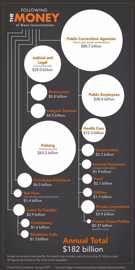 Following the Money of Mass Incarceration | Prison Policy Initiative Business Ideas For Ladies, Prison Reform, Finance Career, Mass Incarceration, Nutrition Education, How To Become Rich, Easy Money, Make Money Fast, How To Get Rich