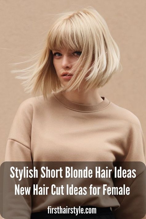 Flattering Short Blonde Hairstyles to Rock Short Blonde Hair Ideas, Short Blonde Hairstyles, Blonde Hair Ideas, Edgy Pixie, Classic Bob, Blonde Hairstyles, Warm Blonde, Short Blonde, Blonde Bobs