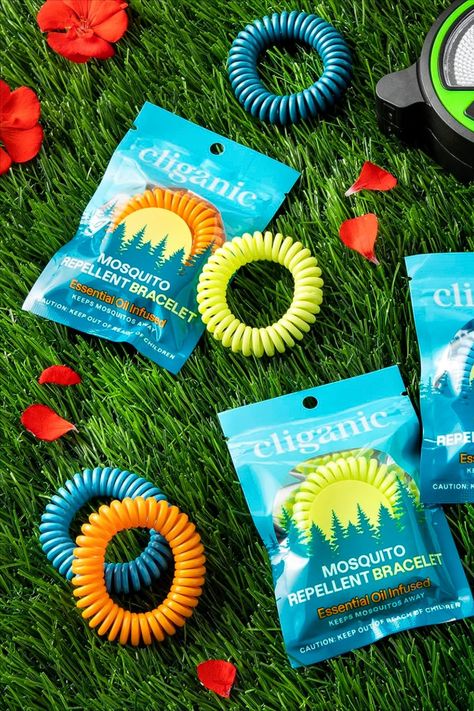 Cliganic 10 Pack Mosquito Repellent Bracelets, DEET-Free Bands, Individually Wrapped (Packaging May Vary) Mosquito Repellent Bracelet, Mosquito Repellent, Repellent, Packaging, Band, Bracelet, Health, 10 Things