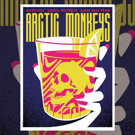 Arctic Monkeys on Instagram: “Available tonight in Sydney. Created by @danstiles” Monkeys Wallpaper, Tranquility Base, Music Lounge, Room Things, Monkey Wallpaper, Gig Poster, Poster Anime, Artic Monkeys, Music Posters