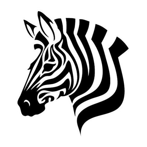 Zebra Silhouette, Zebra Drawing, Zebra Head, Outdoor Painting, Zebra Painting, House Warming Party, Zebra Art, Animal Stencil, Afrique Art