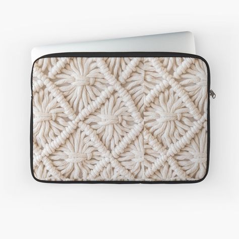 Macrame Laptop Sleeve, Macrame Laptop Bag, White Laptop, Summer T Shirts, Must Have Items, Macrame Diy, Laptop Case, Summer Tshirts, Back To Black