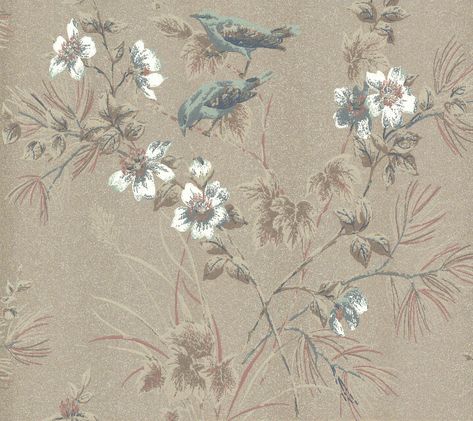 Rosemore design is an English Country inspired wallpaper coloured in soft taupes, printed on a mica background for a metallic finish. Free samples available Wallpaper Lounge, Wallpapered Rooms, French Country Interior Design, French Country Interior, Textiles Print, Tapete Gold, Schumacher Wallpaper, Country Interior Design, Le Meridien