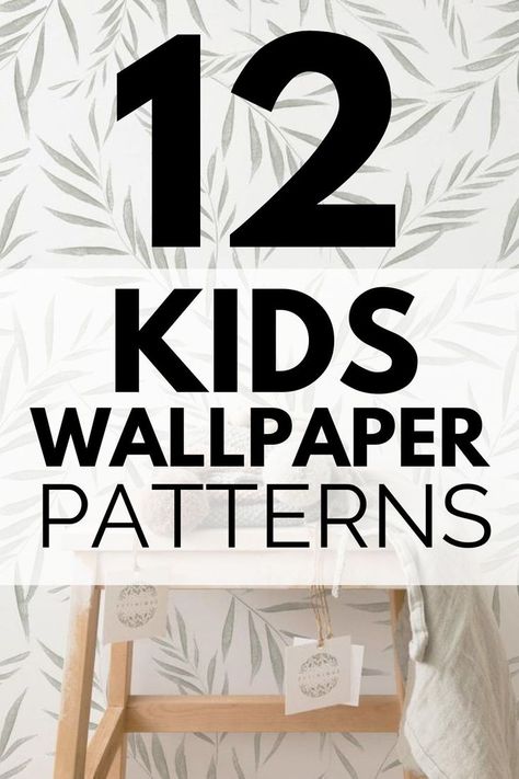 When it comes to decorating a nursery or kids’ room, always think of your design as temporary. Your child’s needs continue to evolve and their interest will change. And, when they do, one of the… More Kids Wallpaper Pattern, Wallpaper Childrens Room, Childrens Bedroom Wallpaper, Modern Kids Room Design, Kids Bedroom Wallpaper, Farmhouse Wallpaper, Children's Bedroom Ideas, Diy Nursery Decor, Room Accent Wall