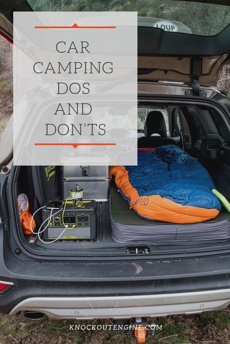 In this article find tips and recommendations for how to make camping in your car easier and more enjoyable! #camping #car #carcamping #campingtips #cartips Vw Buzz, Car Camping Gear, Car Camping Essentials, Sleeping In Your Car, Car Tent Camping, Stealth Camping, Minivan Camping, Camping 101, Road Trip Camping