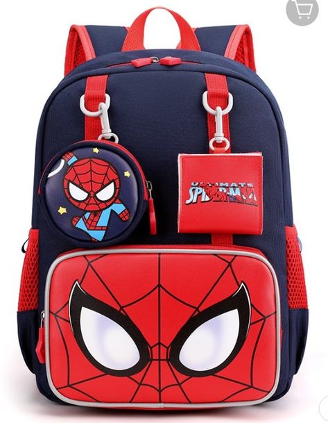 Toddler Boy Backpack, Spiderman Toddler, Mode Purple, Student Cartoon, Tas Bahu, Baby Backpack, Cartoon Backpack, Cartoon Bag, Kids' Bag