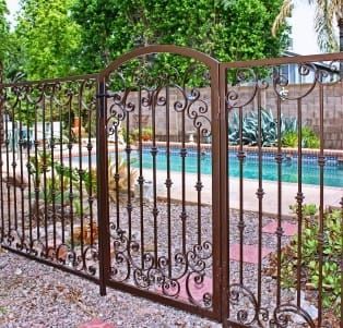 Wrought Iron Pool Fence, Swimming Pool Fountains, Automatic Pool Cover, Pool Gate, Pool Fencing, Building A Swimming Pool, Security Doors, Wrought Iron Fences, Pool Fence