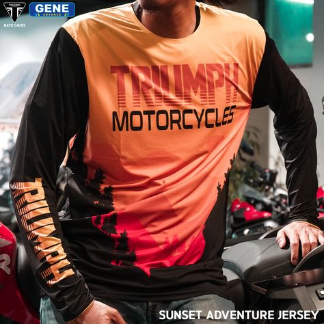 Triumph Apparels New Arrival! The new Triumph T-Shirts are in store now. Grab yours before it's too late! -------------------------------------------------------------- LAVA CAMO JERSEY - RM500.00 SUNSET ADVENTURE JERSEY - RM533.00 INTREPID STRIPE TEE - RM533.00 ASHTON CHAMAN MESH BLACK - RM500.00 ASHTON CHAMAN MESH RED - RM500.00 ADVENTURE TOP - RM467.00 *Model wears M size (183 cm, 72 kg) Contact us for more information! -------------------------------------------------------------- ... Sunset Adventure, Camo Jersey, Batu Caves, Stripe Tee, April 29, Striped Tee, Too Late, New Arrival, Camo