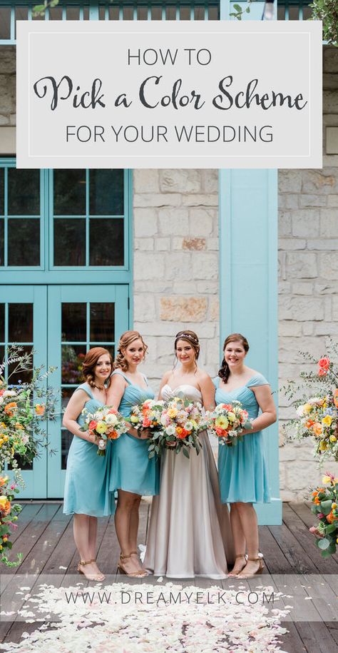 How To Pick Wedding Colors, Monochromatic Wedding, Elk Photography, Color Generator, Wedding Color Scheme, Weddings By Color, Bridesmaid Dress Colors, Austin Wedding Photographer, Ideal Wedding