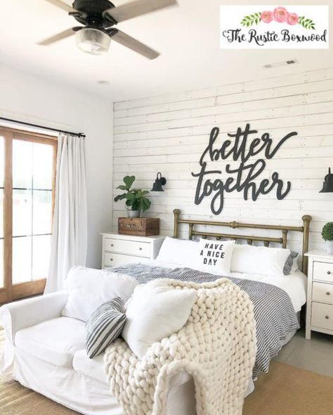 Idea Bilik Tidur, Reka Bentuk Bilik Tidur, Hiasan Dalaman Rumah, Hiasan Bilik Tidur, Modern Farmhouse Bedroom, Diy Casa, Farmhouse Master, Bilik Tidur, Farmhouse Bedding