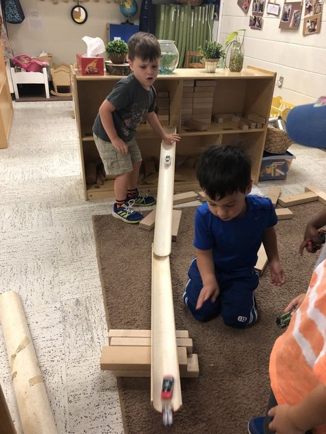 Cars and PVC pipe ramps!  Ages 3+ Ramp Provocations, Diy Car Ramps, House Playground, Diy Toys Car, Wooden Ramp, Learning Stories, Toddler Bike, Diy Preschool, Engineering Activities