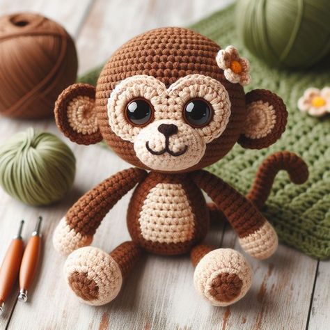 Free Crochet Monkey Amigurumi Pattern Knitted Monkey Pattern, Monkey Crochet Pattern Free, Crochet Monkey Pattern Free, Monkey Amigurumi Free Pattern, Monkey Backpack, Crochet Monkey Pattern, Monkey Amigurumi, Crochet Monkey, Monkey Pattern