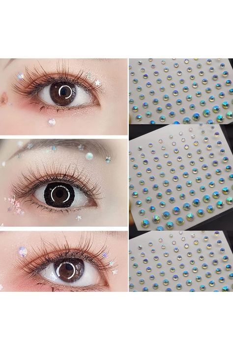 Eye Body Face Gems Jewels Rhinestone Stickers Acrylic Self Adhesive Crystal White AB Makeup Diamonds Face Tattoo Stick Gems for Women Festival Accessory DIY Crafts and Nail Art Decorations 3 Sheets Rhinestone Sticker, Diamond Face, Face Gems, Diy Rhinestone, Festival Accessories, Face Tattoo, Nail Art Decorations, Accessories Diy, Fashion Nails