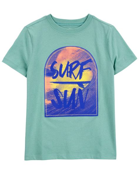 You can't go wrong with this graphic tee! Perfect for the changing season. Layer with a denim jacket on those chillier days, or wear alone with our iconic denim shorts for a casual and cool style that is sure to turn heads. Sun Graphic, Carter Kids, Boys Top, Changing Seasons, Shop Clothing, Holiday Fashion, Kids Boys, Cool Style, Baby Clothes