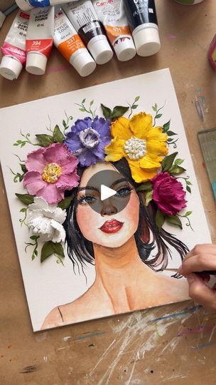 1.2M views · 12K reactions | Acrylic & 3D florals! | Acrylic & 3D florals! | By Art Canvas Design StudioFacebook Canvas Designs, Texture Art, Face Painting, Art Canvas, Design Studio, Canvas Art, Texture, Canvas, Floral