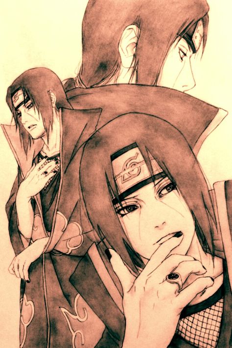 Itachi Thinking Sasuke And Itachi, Itachi Uchiha Art, Uchiha Itachi, Sasuke Sakura, Uchiha Clan, Naruto Art, Naruto Characters, Itachi Uchiha, Naruto Shippuden Anime