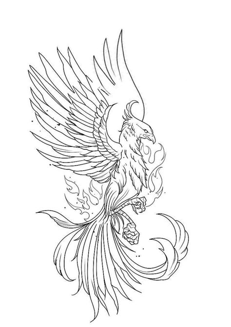 Dragon And Angel Tattoo, Phoenix Tattoo Stencil, Fenix Tattoo Design, Back Tattoo Women Upper, Japanese Phoenix Tattoo, Fenix Tattoo, Phoenix Drawing, Half Sleeve Tattoo Stencils, Small Phoenix Tattoos