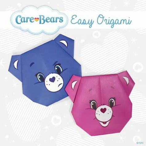 Care Bear Party, Care Bear Birthday, Fun Educational Games, Bears Game, Pink Teddy Bear, Easy Origami, Bear Crafts, Adult Crafts, Origami Easy