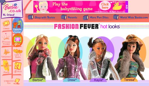 Barbie Website 2000s, Webcore Website, Babysitting Games, Internet Core, 2000s Internet, 2000s Barbie, Barbie Website, Barbie Photos, Year Book