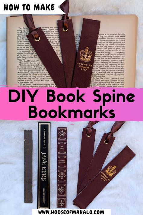 Are you a fan of books and reading? Want to know how to make your very own DIY book spine bookmarks? Check out this super easy how-to! Book Spine Bookmarks Diy, Book Spine Bookmarks, How To Make Your Own Bookmark, How To Make A Bookmark, Diy Old Books, Gifts For Xmas, Upcycle Crafts, Best Bookmarks, Kid Craft Ideas