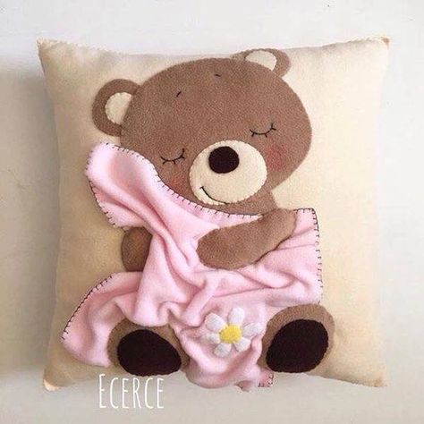 Sewing Pillows Decorative, Perlengkapan Bayi Diy, Baby Mobil, Cute Cushions, Sewing Cushions, Bear Pillow, Pillow Crafts, Bantal Sofa, Sewing Pillows