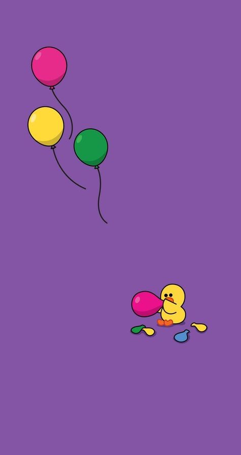 Chick Wallpaper Download Birthday Wallpaper Iphone, Wallpaper Iphone Quotes Backgrounds, Happy Birthday Illustration, Balloon Illustration, Wallpaper Iphone Lucu, Happy Birthday Art, Birthday Illustration, Birthday Wallpaper, Wallpaper Doodle