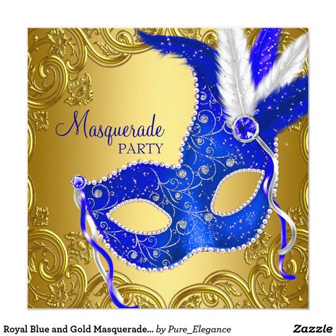 Quinceanera Masquerade, Sweet 16 Masquerade Party, Masquerade Party Invitations, Blue Sweet 16, Masquerade Party Decorations, Masquerade Prom, 16th Birthday Invitations, Sweet 16 Birthday Party, Sweet 16 Invitations