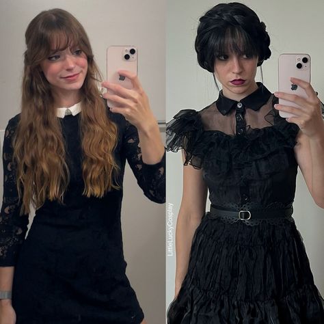 Cosplayer vs. Character (LittleLuckyCosplay as Wednesday Addams) I have two moods: 🌸🥹😍💞✨ and 🩸⚔️😈🖤🔥 cosplay lets me do both of them :) Rave’n Dress from @miccostumes #cosplay #wednesdayaddams #netflixwednesday #wednesdaynetflix #wednesdaycosplay #netflix #jennaortega #cosplayer #addamsfamily #halloween #halloweencostume #wednesdaycostume I Have Two Moods, Wednesday Addams Cosplay, Wednesday Costume, Addams Family, Wednesday Addams, Jenna Ortega, Halloween Costumes, Halloween, Instagram Posts