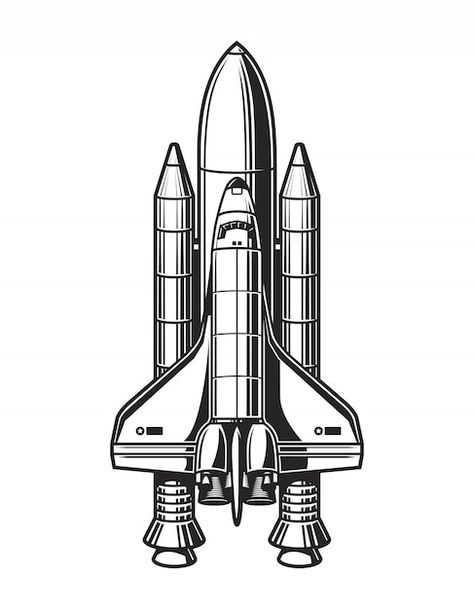 Spacecraft Drawing, Rocket Ship Tattoo, Rocket Illustration, Rocket Drawing, Spaceship Tattoo, Engine Tattoo, Rocket Tattoo, Vintage Concept, Vintage Technology