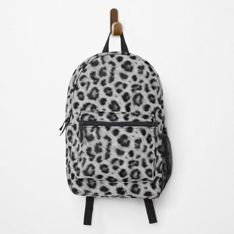 "Grey Leopard Fur" Backpack by DGCustom | Redbubble Cheetah Print Backpack, Dalmatian Pattern, Tan Backpack, Fur Backpack, David Rose, Camouflage Colors, Grey Backpacks, Schitt's Creek, Dalmatian Print