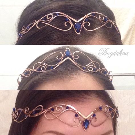 Elvish Tiara, Tiara Aesthetic, Elven Crown, Elven Tiara, Wire Crown, Gaun Abad Pertengahan, Fairy Crown, Idee Cosplay, Crown Tiara