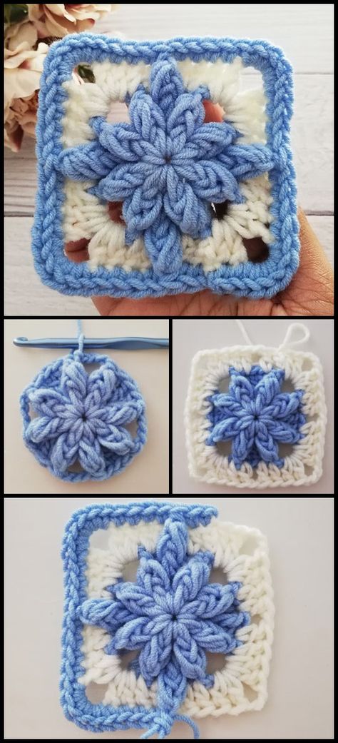 How to Crochet Bobble Drops Granny - Design Peak Motifs Granny Square, Celebrate Success, Crochet Bobble, Debbie Macomber, Crochet Blocks, Crochet Granny Square, Haken Baby, Square Blanket, Crochet Square Patterns