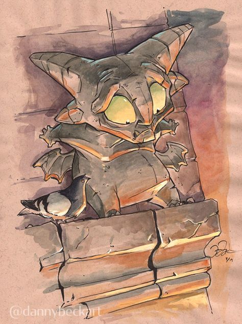 Cute Gargoyle Drawing, Gargoyle Character Design, Gargoyle Tattoos, Gargoyle Character, Cute Gargoyle, Gargoyle Art, Gargoyle Drawing, Gargoyles Characters, Gargoyles Art