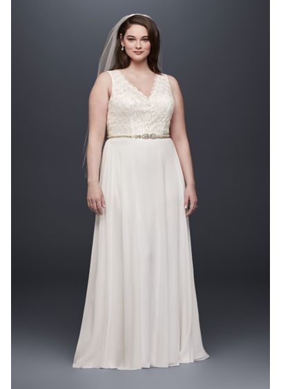 V-Neck Lace Mermaid Plus Size Wedding Dress 4XL9NTWG3835 Wedding Dress Buttons, Sheath Wedding Dress Lace, Wedding Dress Color, Discount Wedding Dresses, Plus Size Brides, Halter Wedding Dress, Davids Bridal Wedding Dresses, Plus Size Gowns, Dress Buttons