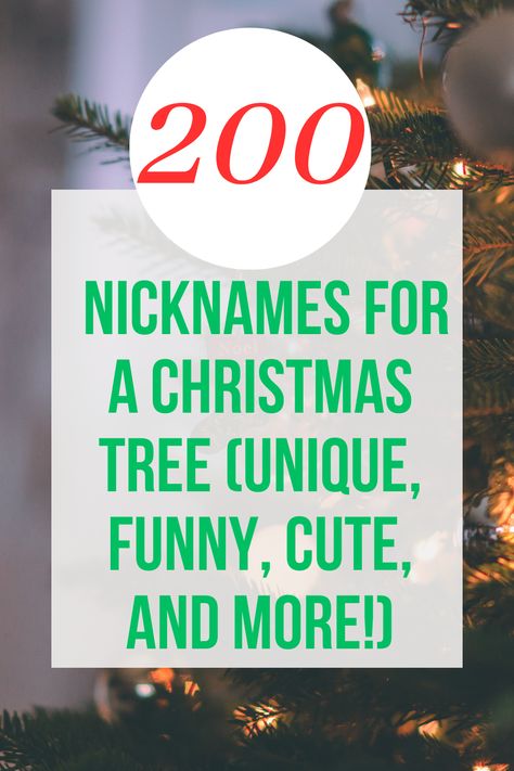 Discover the perfect nickname for your Christmas tree! 🎄✨ Browse our festive list of over 200 unique, funny, cute, and clever nicknames. Whether you’re looking for something whimsical, traditional, or downright hilarious, our collection has a nickname for every tree personality. #ChristmasTreeNames #FestiveFun 🌟❄️ Click to add a dash of creativity to your holiday decor! Unique Christmas Trees Themes, Christmas Tree Unique, Frozen Christmas Tree, Best Christmas Tree, Christmas Tree Decor Ideas, Tree Decor Ideas, Frozen Christmas, Whimsical Christmas Trees, Festive Centerpieces