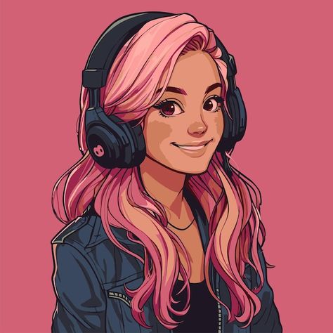 Vector young gamer girl avatar streaming... | Premium Vector #Freepik #vector #online-gaming #internet-gaming #gamer-girl #female-gamer Pink Avatar, Gaming Avatar, Female Gamer, Salvadoran Food, Girl Avatar, Vector Online, Technology Icon, Online Gaming, Pink Panther