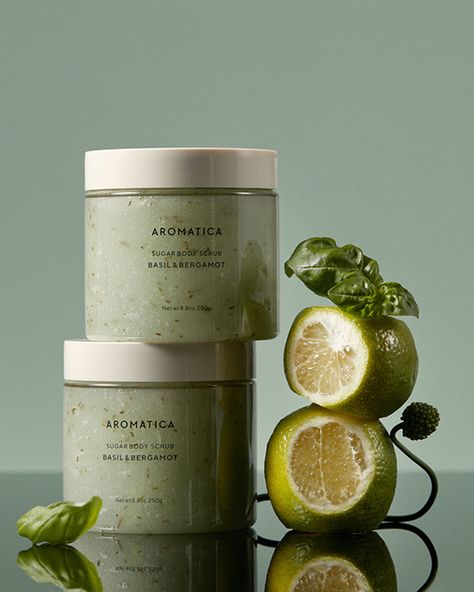 🍃✨ Refresh and rejuvenate with AROMATICA Basil & Bergamot Sugar Body Scrub! ✨🍃 Transform your skincare routine with this luxurious Korean body scrub. Infused with the invigorating scents of basil and bergamot, it gently exfoliates and polishes your skin, leaving it silky smooth and radiantly fresh. 🌿🍋 The blend of natural sugars and nourishing oils helps to remove dead skin cells while deeply hydrating and revitalizing your body. 💧💖 Pamper yourself with this spa-like experience and enjoy be... Basil Skin Care, Korean Body Scrub, Matcha Scrub, Neem Soap Photography, Lemongrass Body Butter, Positive Words Quotes, Botanical Skincare, Sugar Body, Pamper Yourself