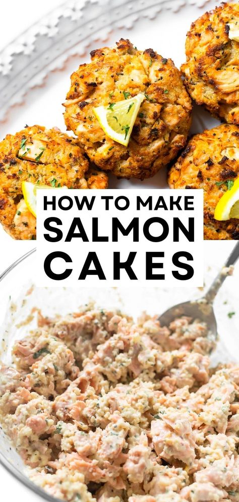 This recipe for salmon cakes combines the flavors of lemon, parsley, and garlic with salmon – leftover salmon, canned salmon or frozen salmon! This is our go to recipe for salmon cakes! For best texture, the recipe has little filler and is baked in a very hot oven. #salmoncakes #salmoncakesrecipe #easysalmoncakes #salmonburger Leftover Salmon Recipes, Frozen Salmon Recipe, Easy Salmon Cakes, Salmon Fish Cakes, Recipe For Salmon, Salmon Cakes Recipe, Canned Salmon Recipes, Salmon Salad Recipes, Leftover Salmon