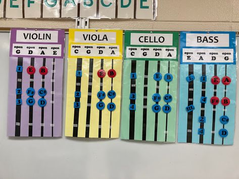 Teaching Elementary Orchestra Orchestra Classroom Organization, Teaching Orchestra, Orchestra Classroom, Orchestra Teacher, Music Classroom Decor, Violin Teacher, Ukulele Chords Songs, Music Teaching Resources, Band Teacher