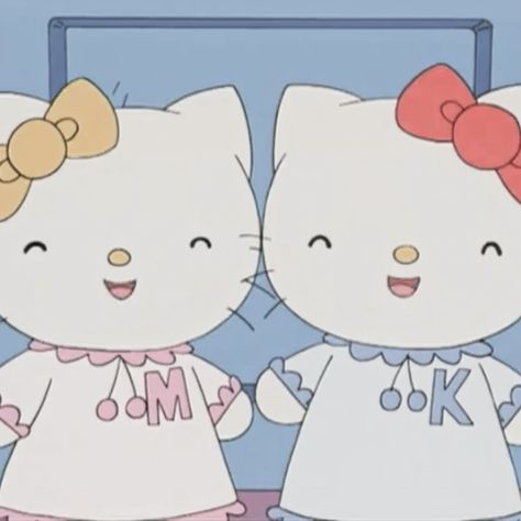 growing up with hello kitty Hello Kitty As Other Characters, Hello Kitty Show, Kitty Xo, Blue Haired Girl, Childhood Characters, Charmmy Kitty, Hello Kitty Aesthetic, Hello Kitty Characters, Hello Kitty Drawing